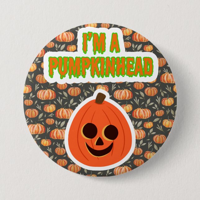 Pumpkinhead 3 w/Hintergrund Button (Vorderseite)
