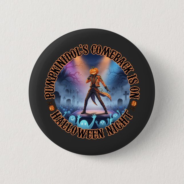 Pumpkinidol Halloween Concert Ghost Fans Spooky Button (Vorderseite)