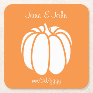 Pumpkinpflaster in Orange Paper Untersetzer