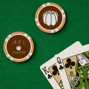 Pumpkinpflaster in Schokolade Pokerchips