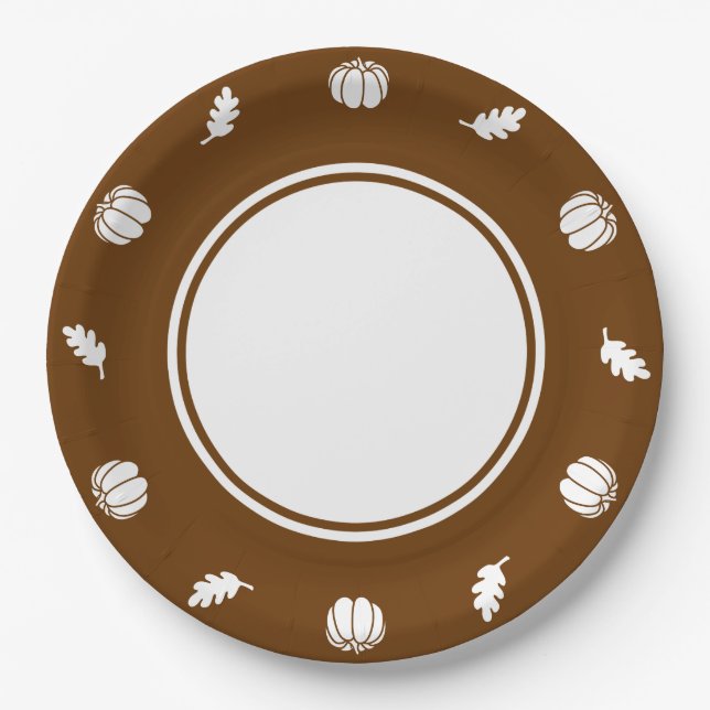 Pumpkinpflaster in Schokoladenpapierplatte Pappteller (Vorderseite)