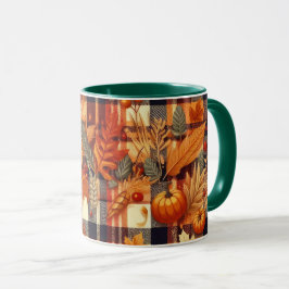 Pumpkins Ahorn Blätter Herbstplatten Tasse