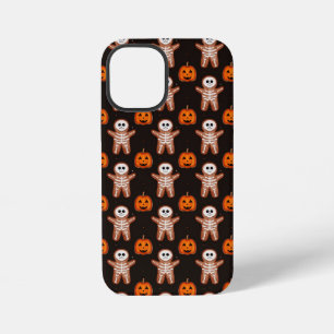 Pumpkins and Skeleton Gingerbread Halloween Design iPhone 12 Mini Hülle