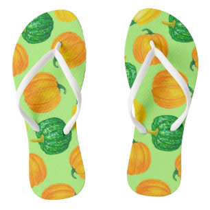 Pumpkins Aquarellmuster 2 Flip Flops