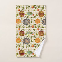 Pumpkins auf Gingham Absorbent Cotton Kittuch