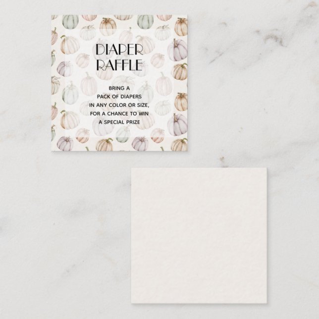 Pumpkins Baby Duschdusche Windelwanne Begleitkarte (Vorne/Hinten)