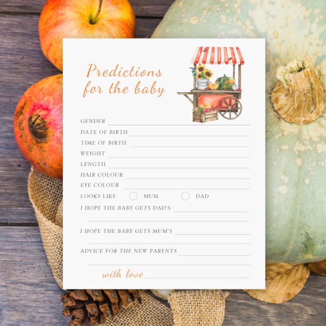 Pumpkins Baby Dusche Vorhersagen und Ratschläge Ba (Von Creator hochgeladen)