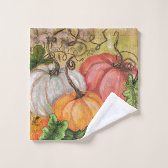 Pumpkins Badetuch-Set Badhandtuch Set (Waschlappen)