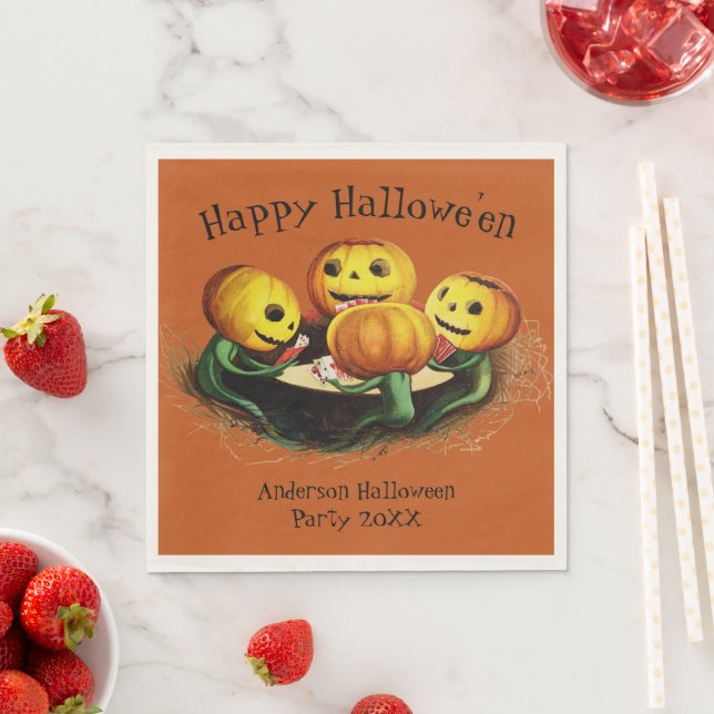 Pumpkins bei Cards Custom Halloween-Party Napkins Serviette (Beispiel)