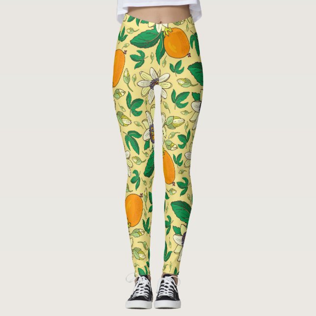 Pumpkins & Blätter: Herbsternte Leggings (Vorderseite)