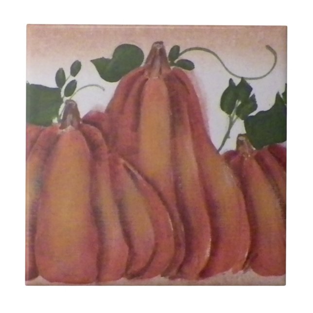 Pumpkins Country Folk Spoonrest Fliese (Vorderseite)