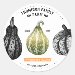 Pumpkins der Familie Tintenklemme Zeichnend Aufkle Runder Aufkleber