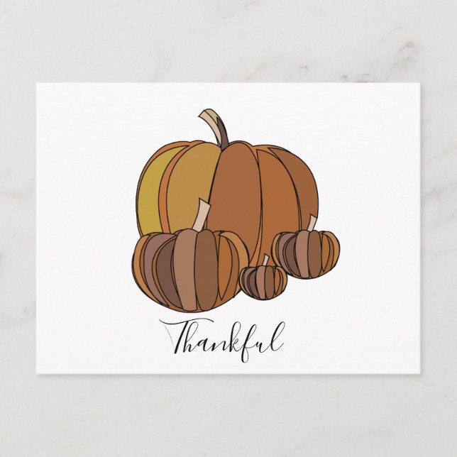 Pumpkins Erntedank Happy Season Postkarte (Vorderseite)