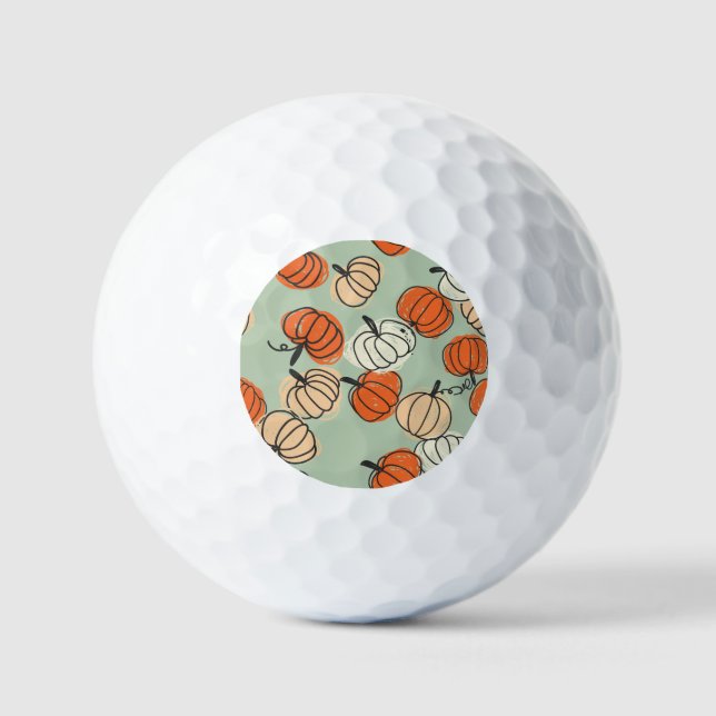 Pumpkins: Erntedank nahtlos Muster. Golfball (Vorderseite)