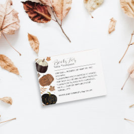 Pumpkins Gender Neutral Book Request Baby Shower Begleitkarte