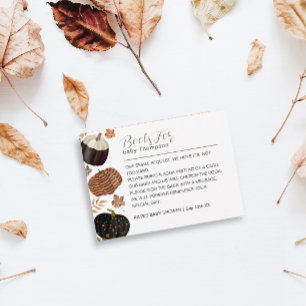 Pumpkins Gender Neutral Book Request Baby Shower Begleitkarte