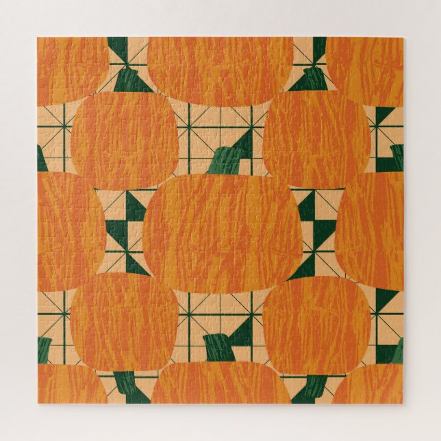 Pumpkins: Geometrisches Dreieck Retro. (Vertikal)
