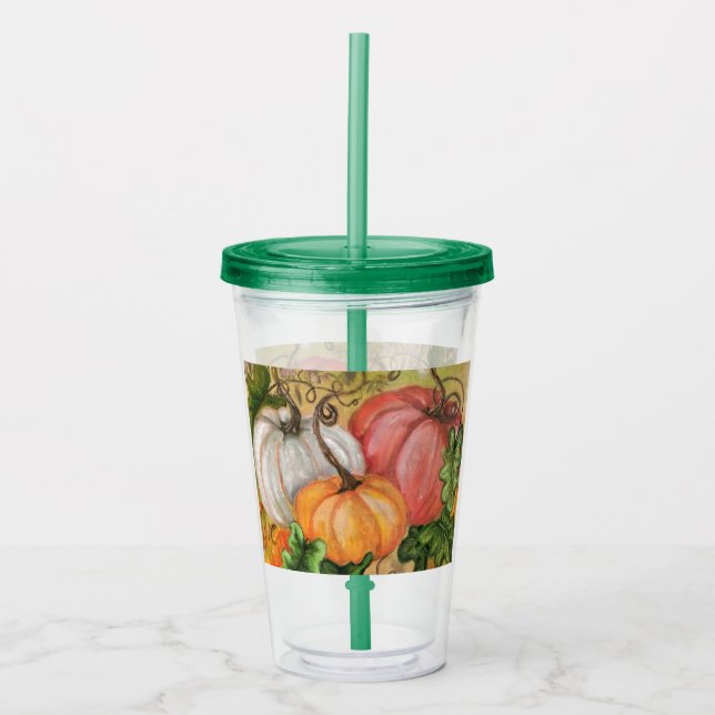 Pumpkins Halloween Acrylic Tumbler Acryltrinkbecher (Vorderseite)