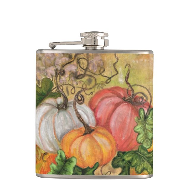 Pumpkins Halloween Flask Flachmann (Vorderseite)