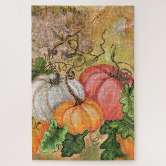 Pumpkins Halloween Jigsaw Puzzle Malerei (Vertikal)