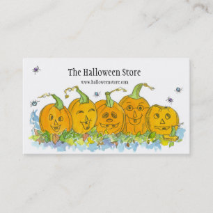 Pumpkins Halloween Spiders Herbst Visitenkarte