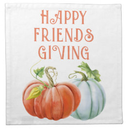 Pumpkins Happy Friendsgiving brennender orangefarb Serviette