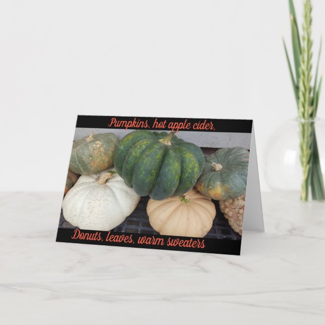 Pumpkins Herbstgrube Karte (Vorderseite)