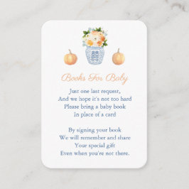 Pumpkins Herbstliche Blume bringen ein Buch Kinder Begleitkarte