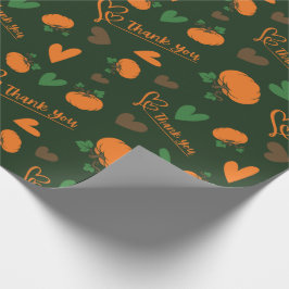Pumpkins Herz und Danke Erntedank nahtlos Geschenkpapier