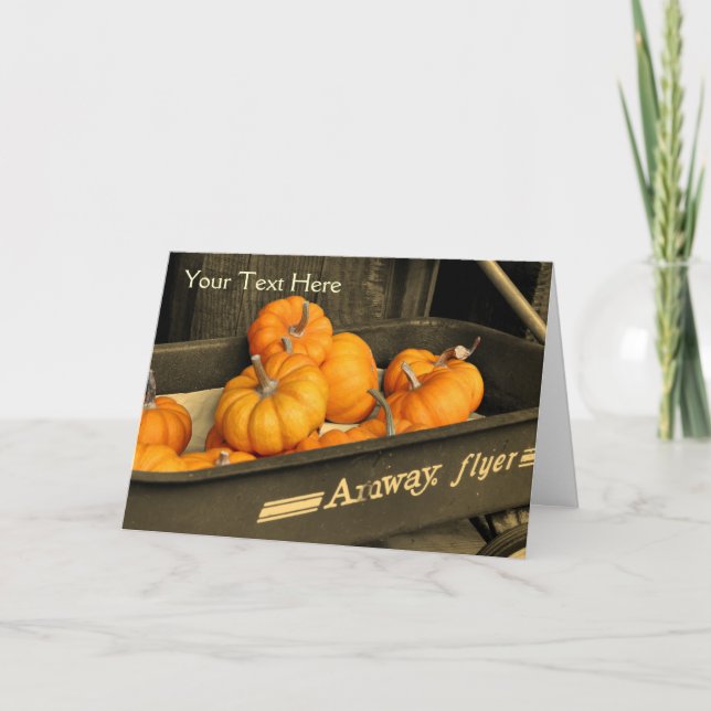 Pumpkins in der teilweise Wagenfarbenkarte Karte (Vorderseite)