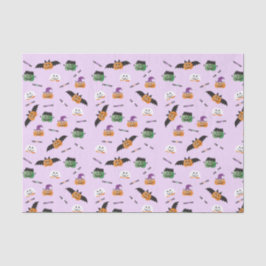 Pumpkins in Kostümmuster Trick oder Behandlung Lil Seidenpapier