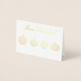 Pumpkins Modern Danke Foil Erntedank Folienkarte