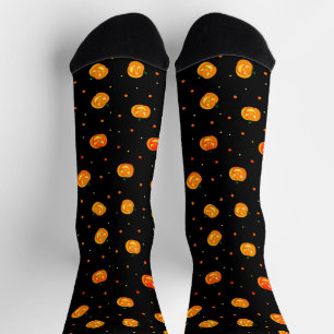Pumpkins Pattern Jack-o'-Lantern Happy Halloween Socken