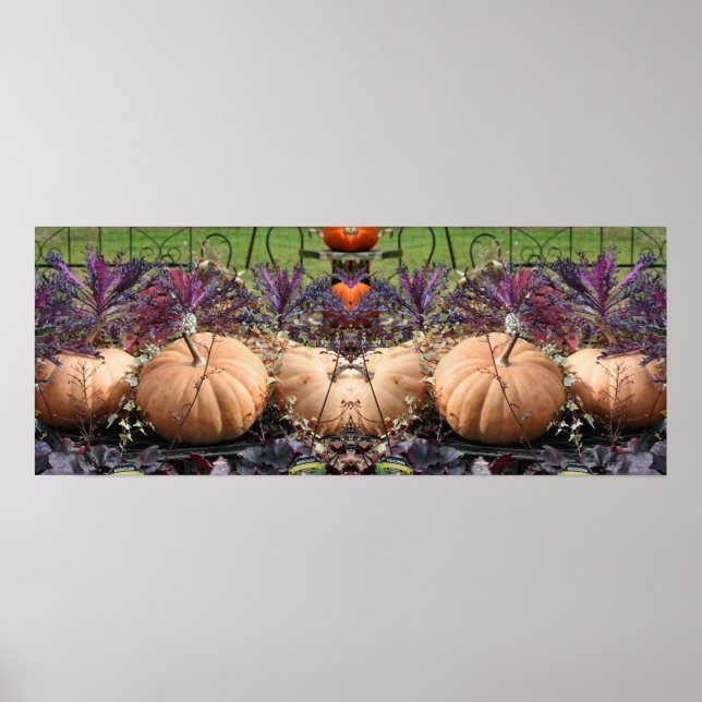 Pumpkins Pflanze Stand Mirror Farm Abstrakt Poster (Vorne)