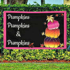 Pumpkins & Pumpkins Gradient, Gold & Foil Texture Banner