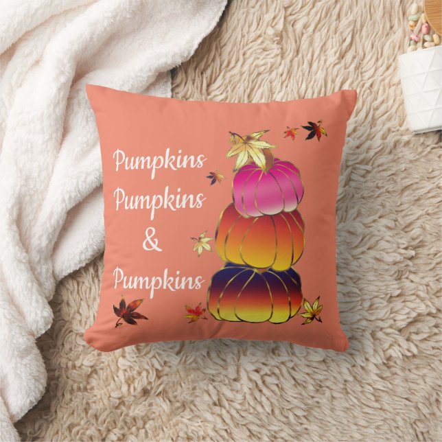 Pumpkins & Pumpkins Gradient Gold & Foil texturier Kissen (Decke)
