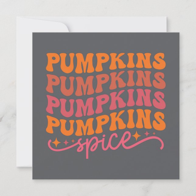 Pumpkins Pumpkins Pumpkins Pumpkins Gewürze Karte (Vorderseite)