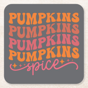 Pumpkins Pumpkins Pumpkins Pumpkins Gewürze Rechteckiger Pappuntersetzer