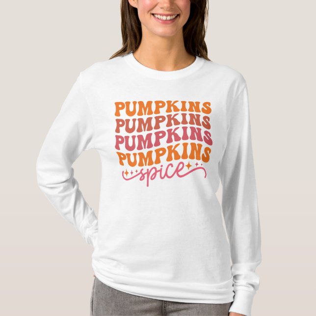 Pumpkins Pumpkins Pumpkins Pumpkins Gewürze T-Shirt (Vorderseite)