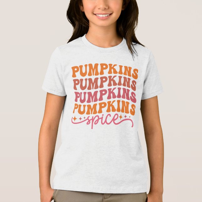 Pumpkins Pumpkins Pumpkins Pumpkins Gewürze Tri-Blend Shirt (Vorderseite)