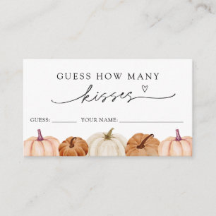 Pumpkins raten, wie viele Kisses Game Card Begleitkarte