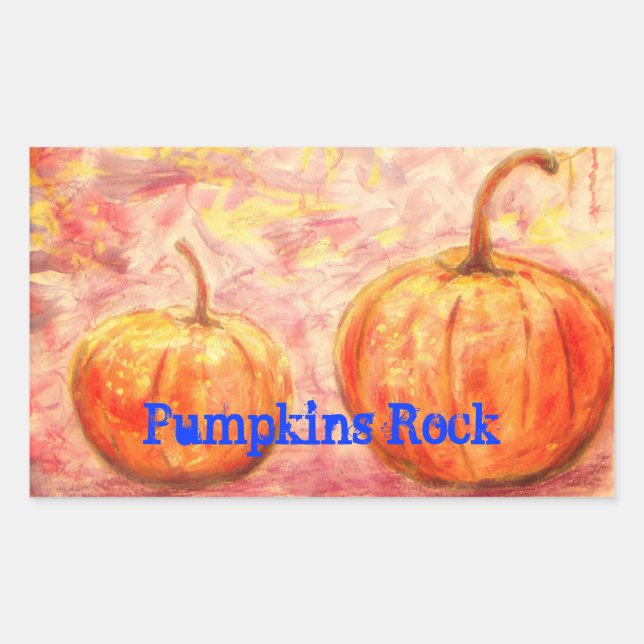 Pumpkins Rock Rechteckiger Aufkleber (Vorderseite)