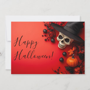 Pumpkins Skull Halloween Grußkarte Einladung