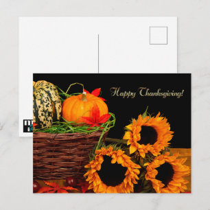 Pumpkins & Sonnenblumen Erntedank Postkarten
