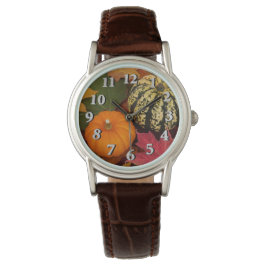 Pumpkins und Blätter Armbanduhr