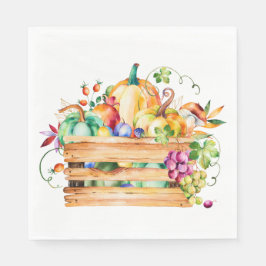 Pumpkins und Fruchternte Papier Napkin Serviette