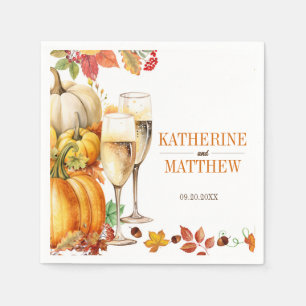 Pumpkins und Prosecco Bridal Polterabend Serviette