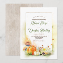 Pumpkins und Sonnenblumen fallen Engagement Party