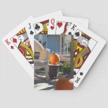 Pumpkins und Wicker Rocker - Martha's Vineyard