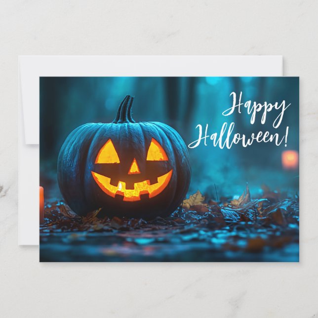 Pumpkins von Night Halloween Grußkarte Einladung (Vorderseite)